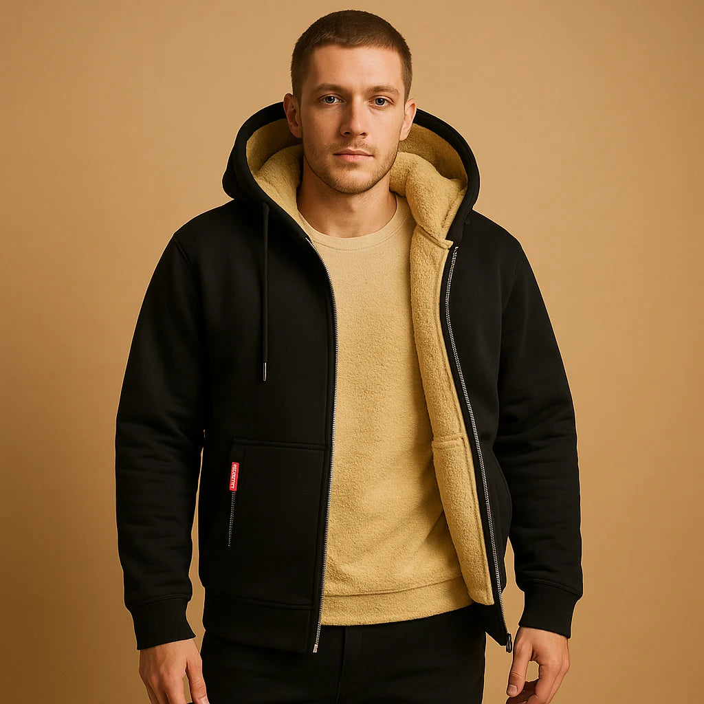 Men's Warm Zip-Up Hoodie
