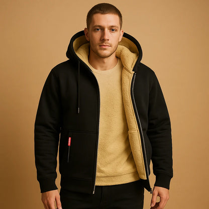 Men's Warm Zip-Up Hoodie