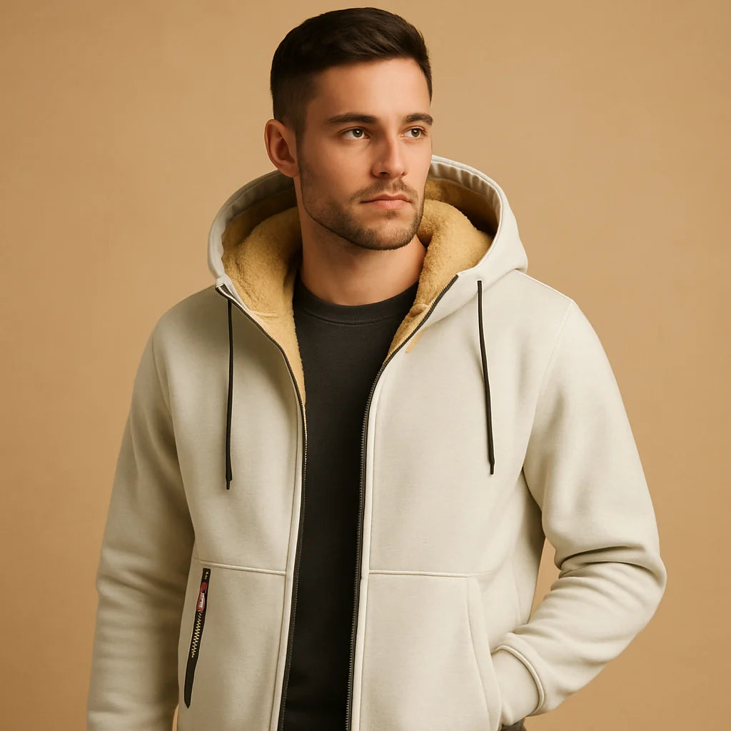 Men's Warm Zip-Up Hoodie