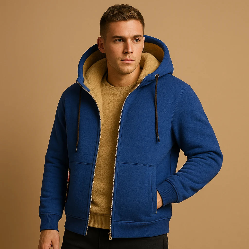 Men's Warm Zip-Up Hoodie