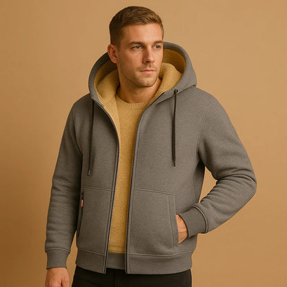 Men's Warm Zip-Up Hoodie