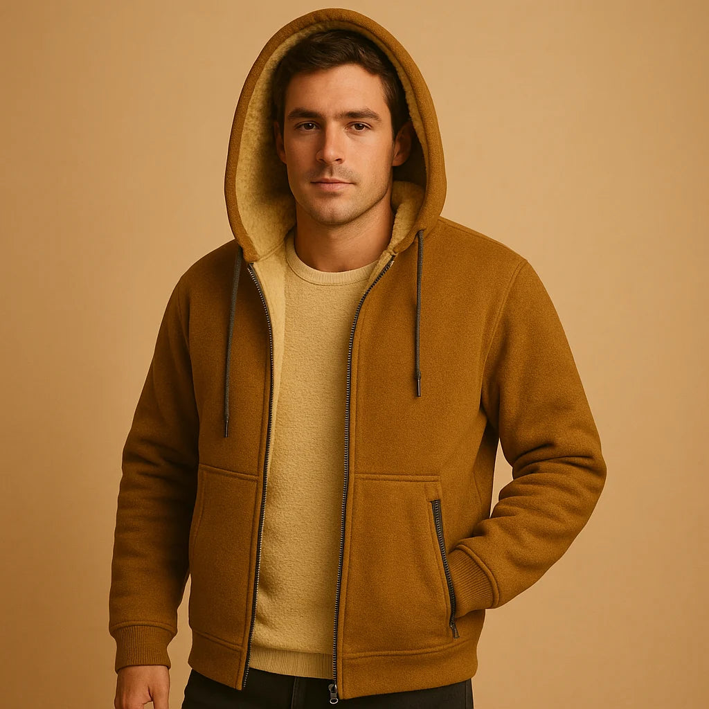 Men's Warm Zip-Up Hoodie