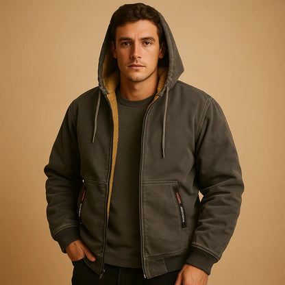 Men's Warm Zip-Up Hoodie
