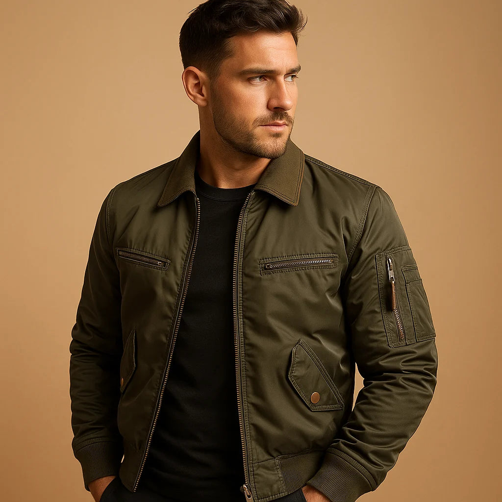Men's Water-Resistant Modern Bomber Jacket