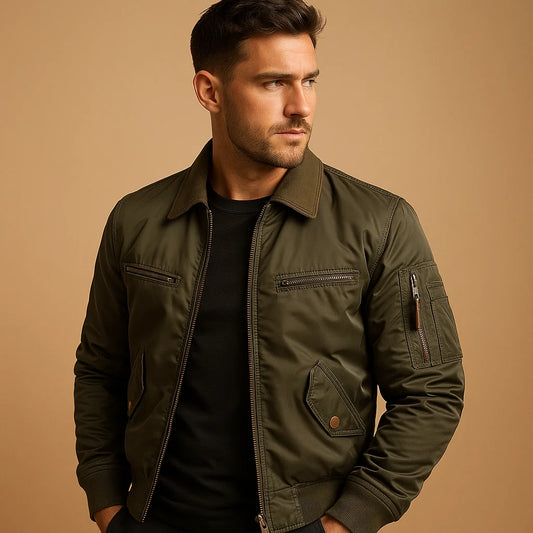 Men's Water-Resistant Modern Bomber Jacket