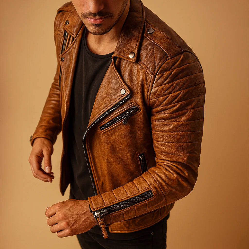 Men's Waterproof Biker Jacket