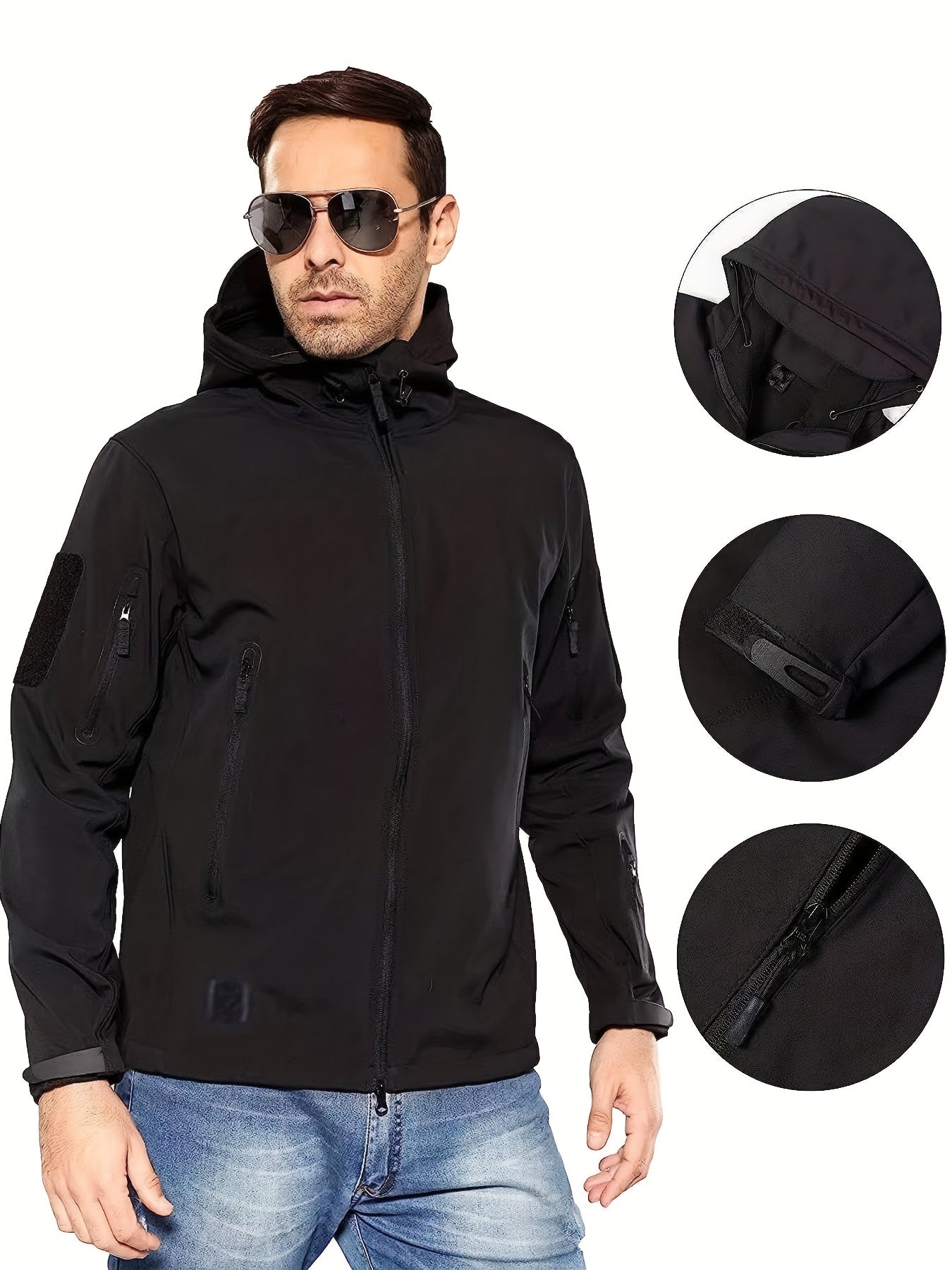 Men's Waterproof Hooded Jacket