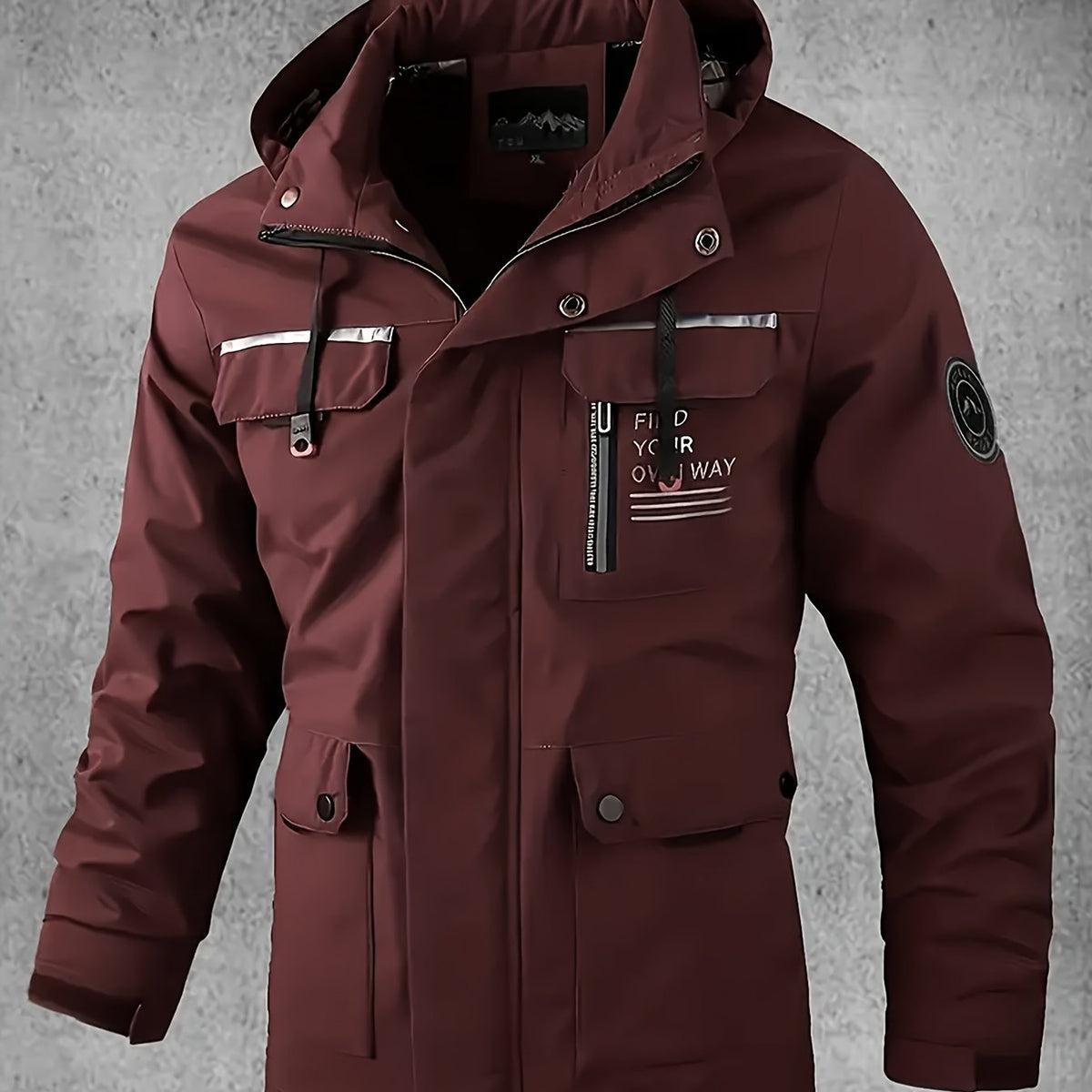 Men's Waterproof Softshell Jacket with Hood