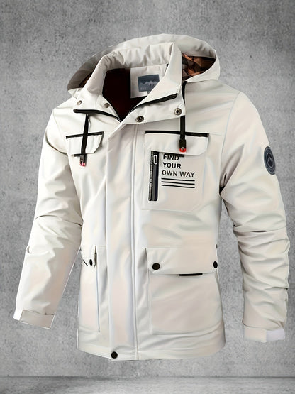 Men's Waterproof Softshell Jacket with Hood