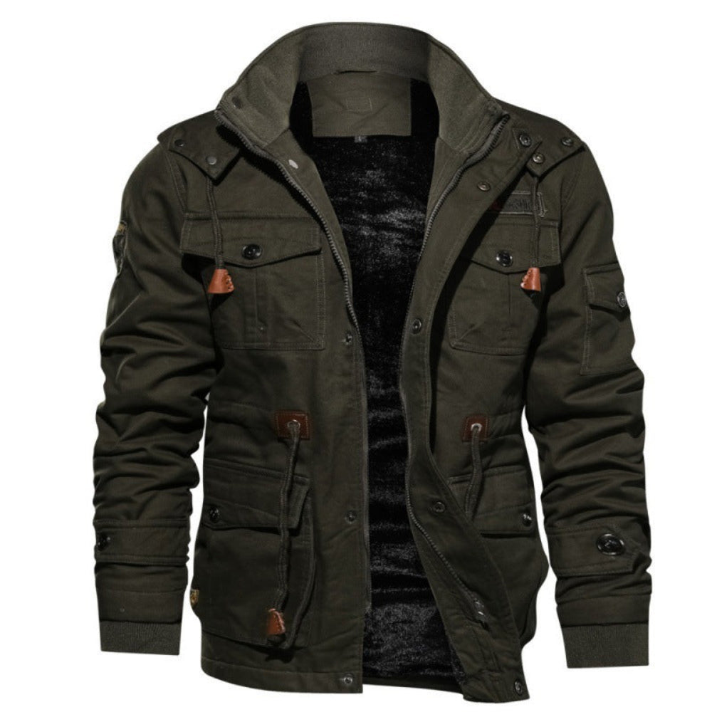 Men's Waterproof Winter Jacket with Fleece Lining