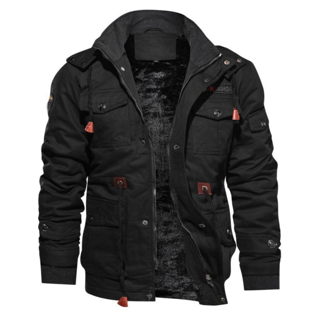 Men's Waterproof Winter Jacket with Fleece Lining