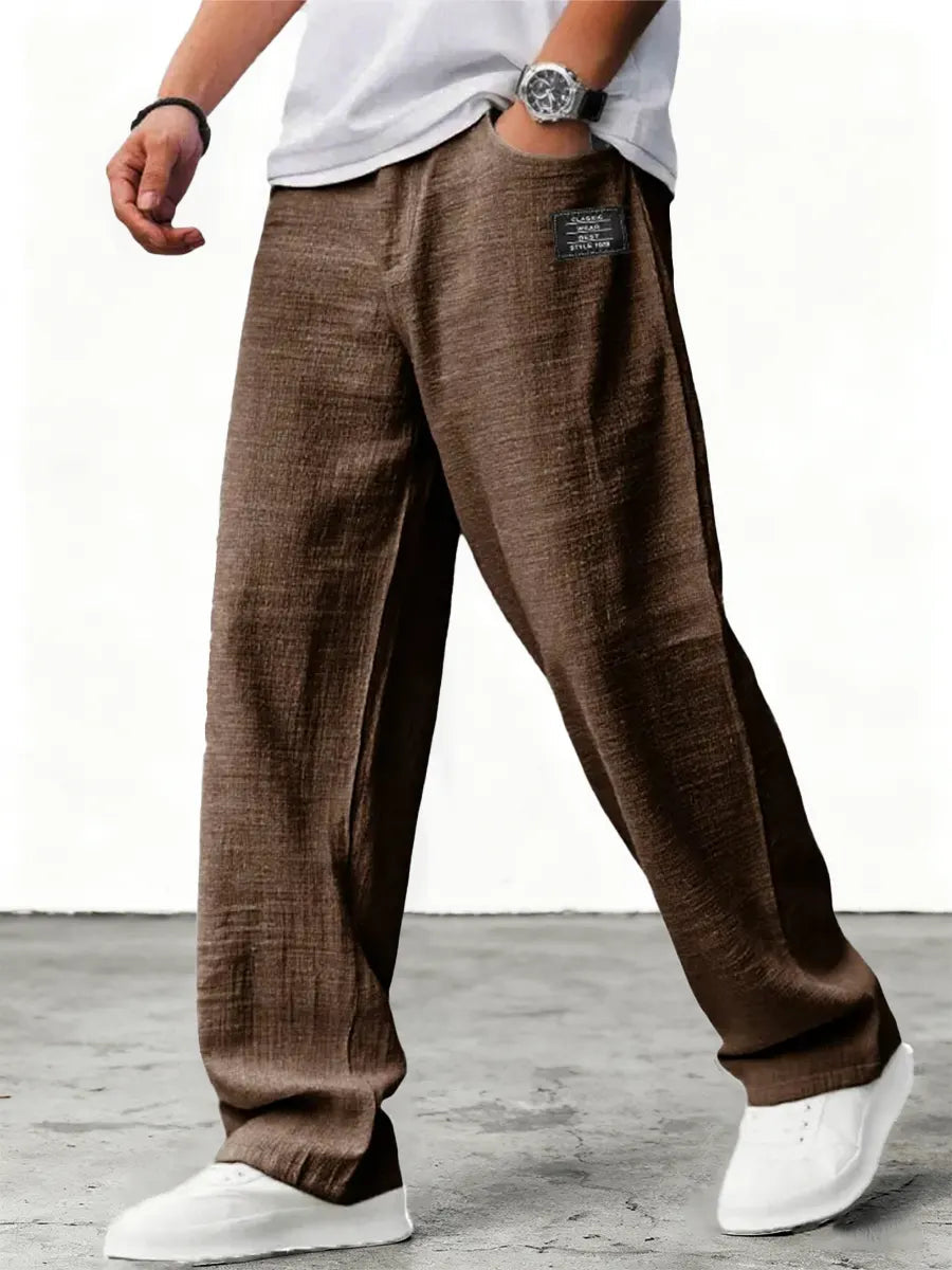 Men's Wide Leg Summer Trousers