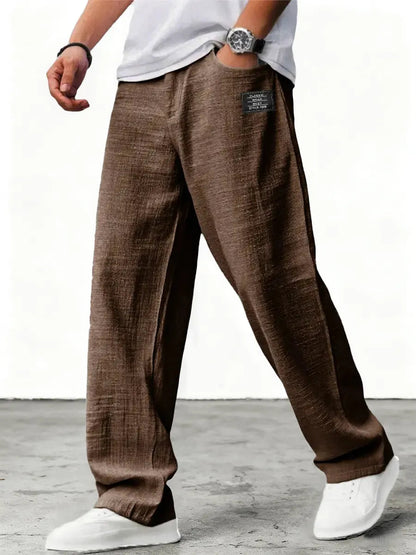 Men's Wide Leg Summer Trousers