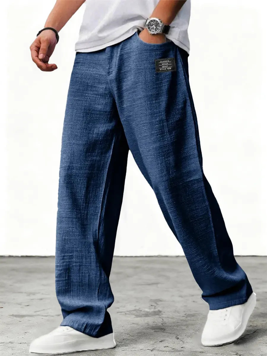 Men's Wide Leg Summer Trousers