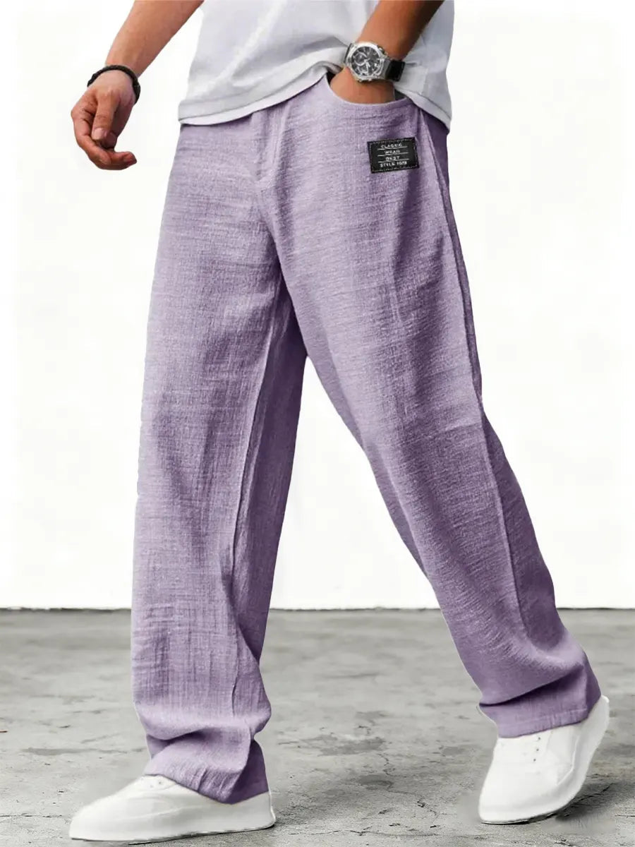 Men's Wide Leg Summer Trousers