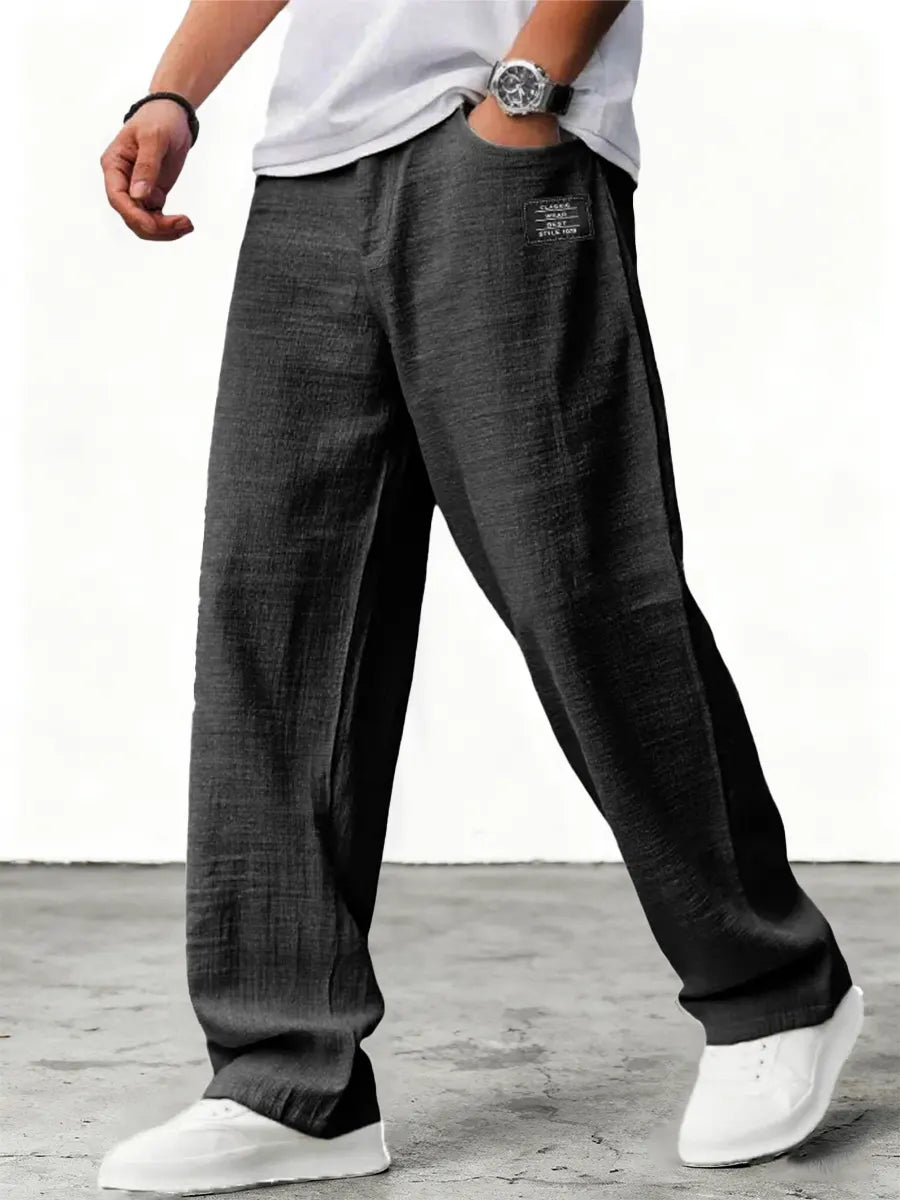 Men's Wide Leg Summer Trousers