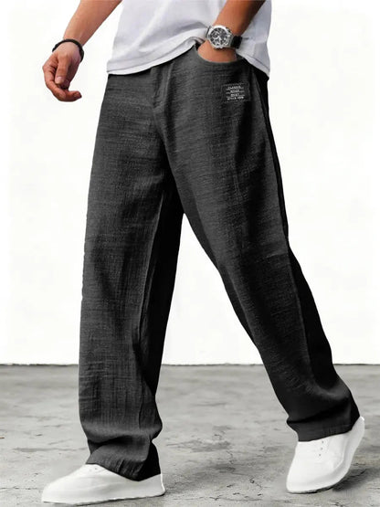 Men's Wide Leg Summer Trousers