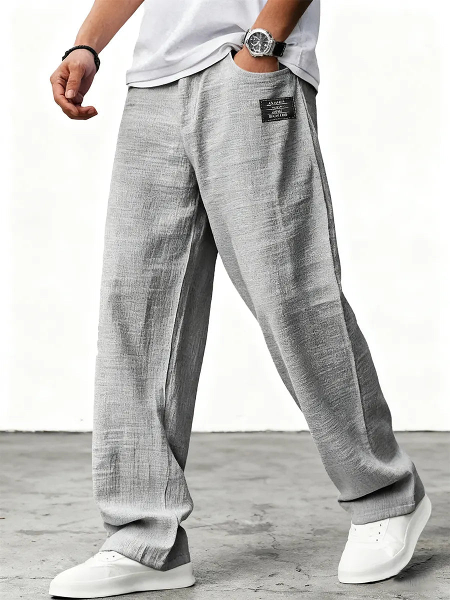 Men's Wide Leg Summer Trousers