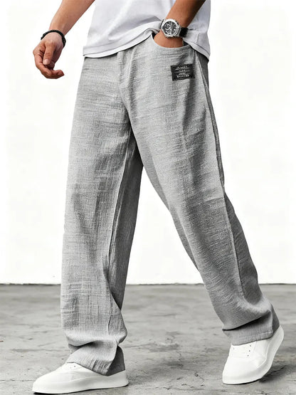 Men's Wide Leg Summer Trousers