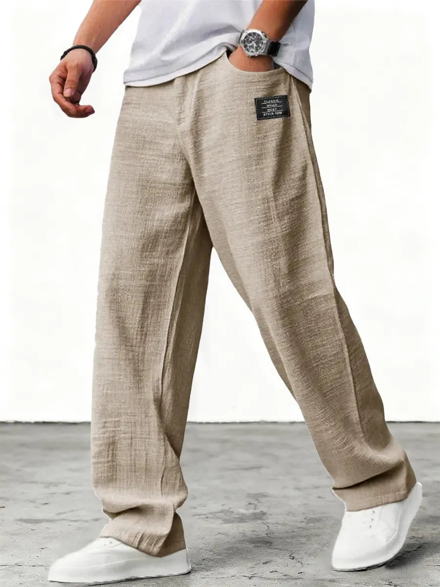 Men's Wide Leg Summer Trousers