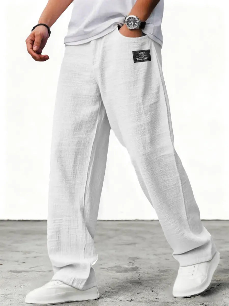 Men's Wide Leg Summer Trousers
