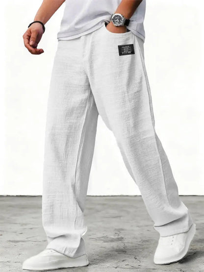 Men's Wide Leg Summer Trousers