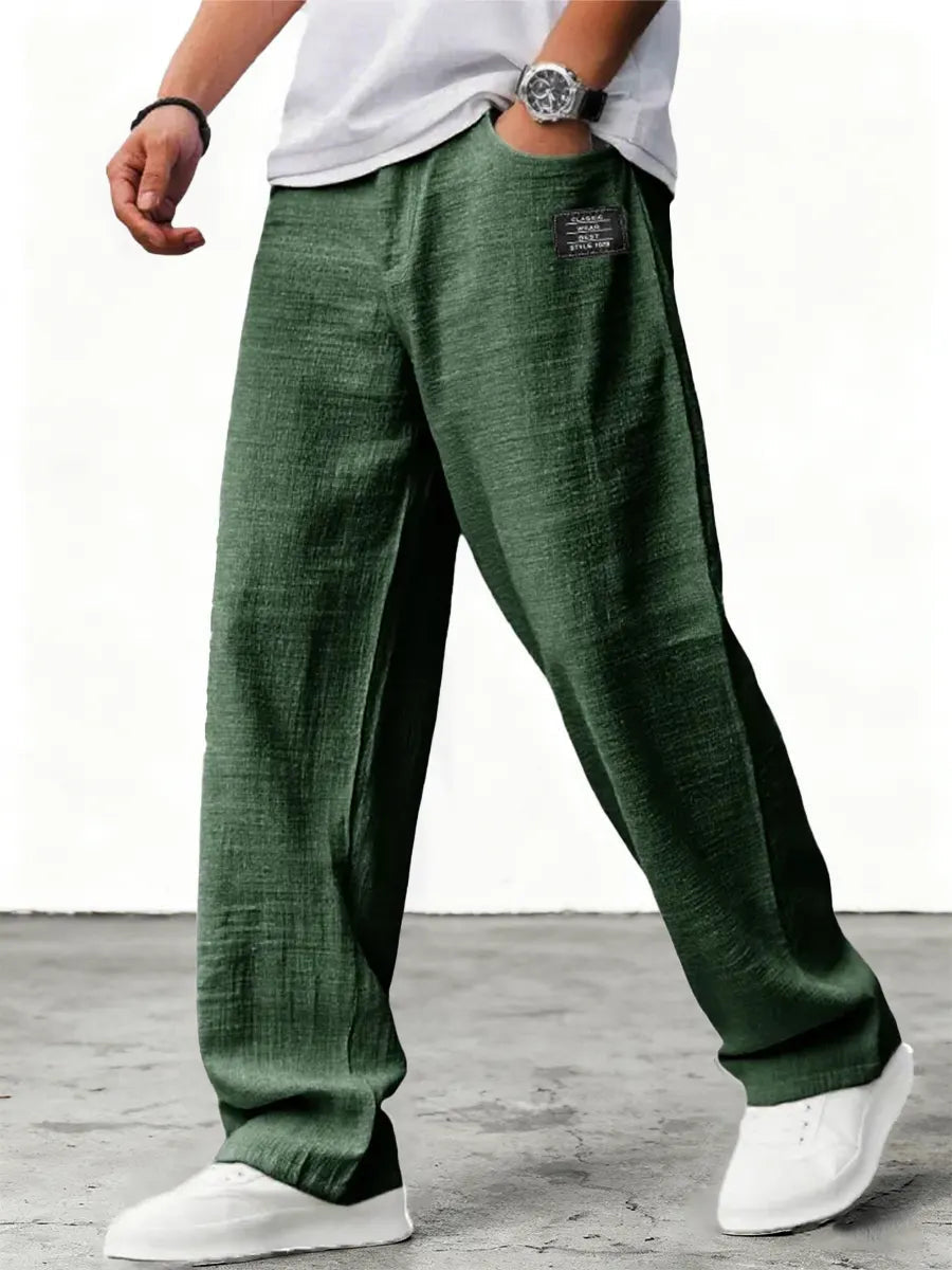 Men's Wide Leg Summer Trousers