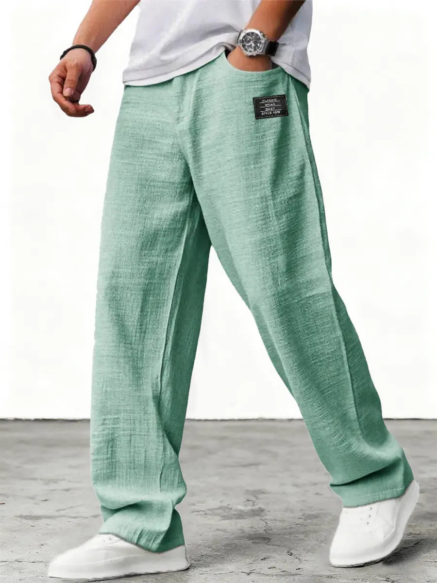Men's Wide Leg Summer Trousers