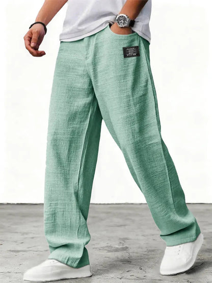 Men's Wide Leg Summer Trousers