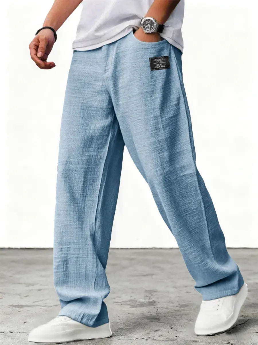 Men's Wide Leg Summer Trousers