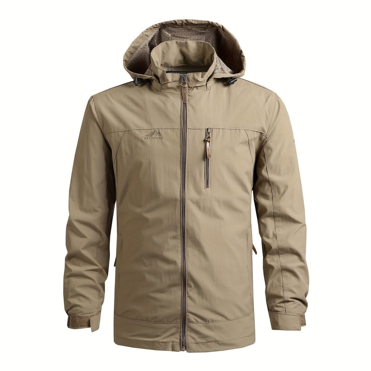 Men's Windbreaker Jacket with Detachable Hood