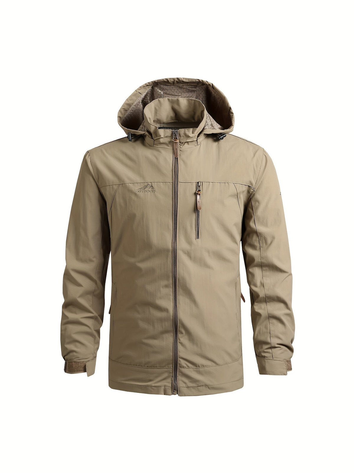 Men's Windbreaker Jacket with Detachable Hood