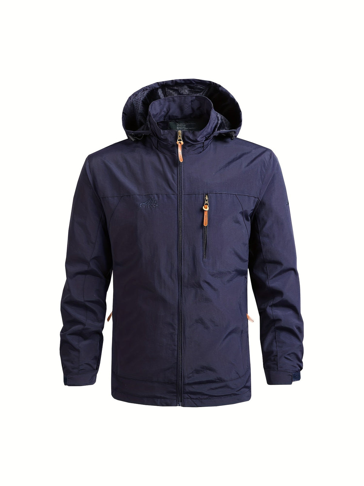 Men's Windbreaker Jacket with Detachable Hood