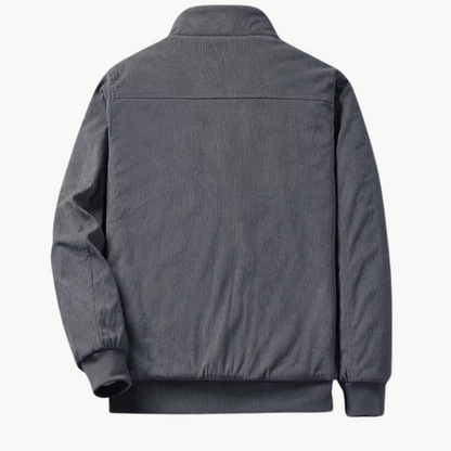 Men's Windproof Corduroy Jacket with Fleece Lining