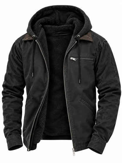 Men's Windproof Jacket with Hood