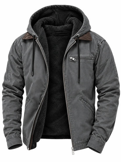 Men's Windproof Jacket with Hood