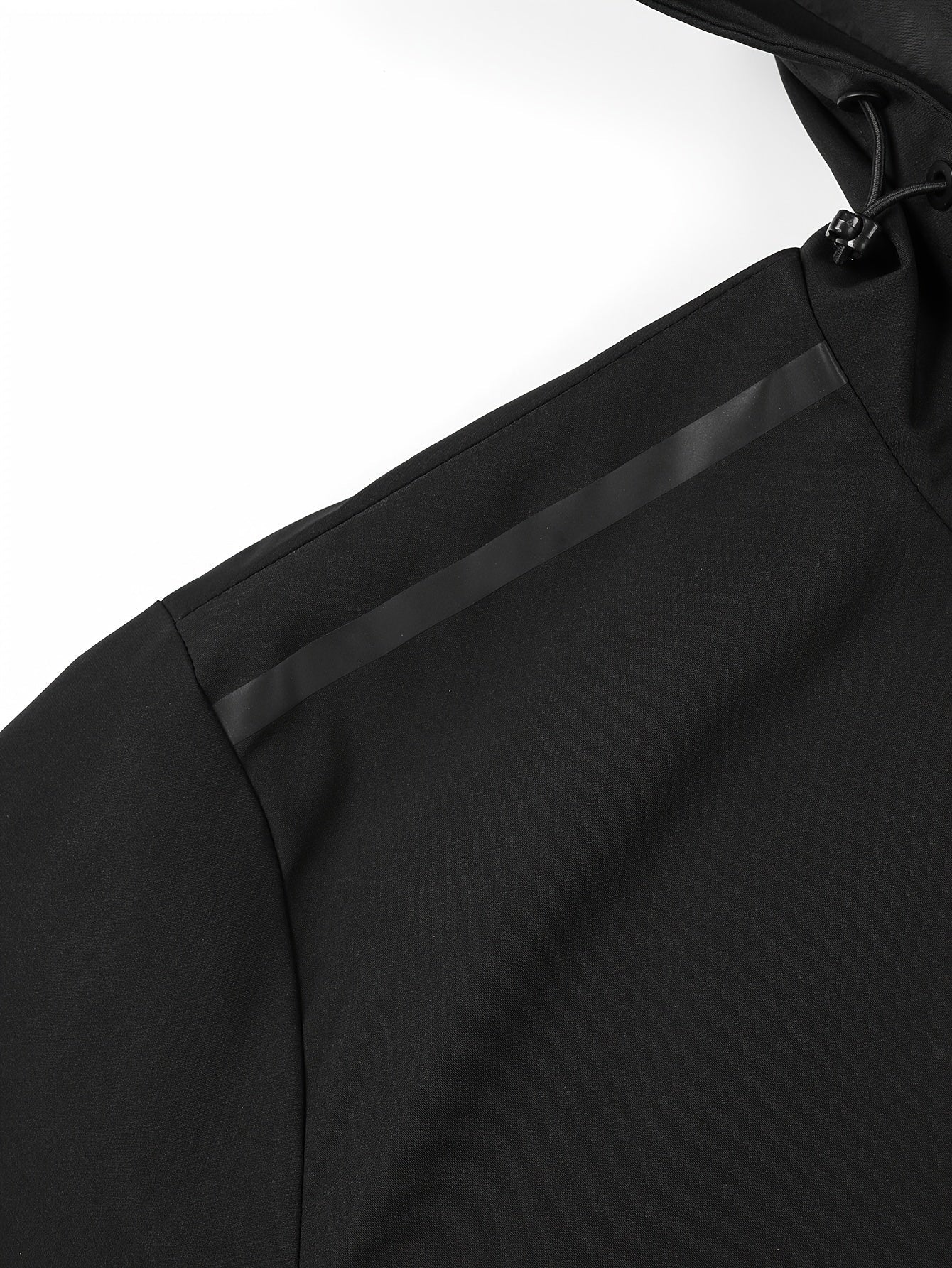 Men's Windproof Jacket with Zipper and Multiple Pockets
