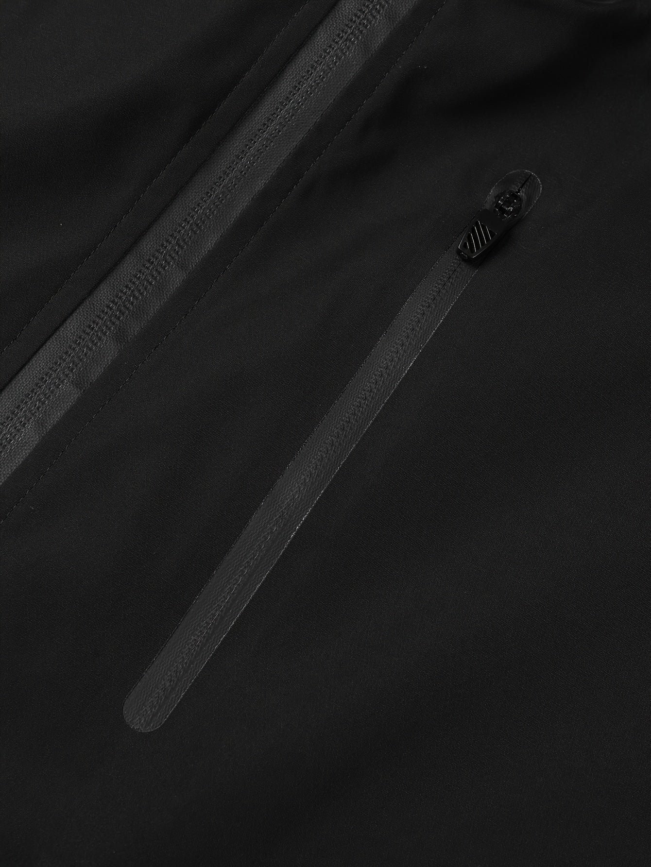 Men's Windproof Jacket with Zipper and Multiple Pockets