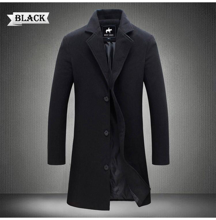 Men's Windproof Long Jacket