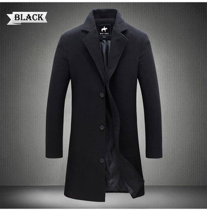 Men's Windproof Long Jacket
