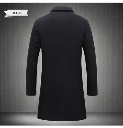 Men's Windproof Long Jacket