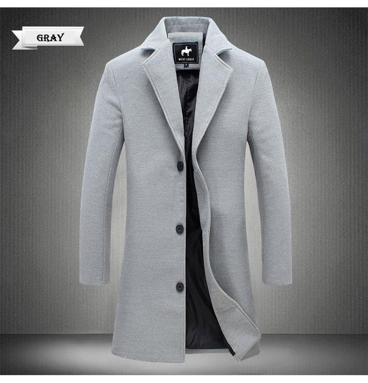 Men's Windproof Long Jacket