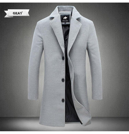 Men's Windproof Long Jacket