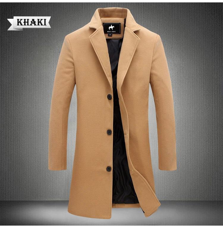 Men's Windproof Long Jacket