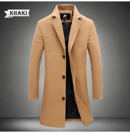 Men's Windproof Long Jacket