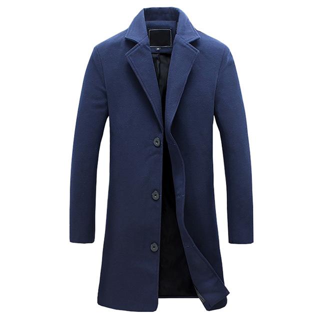 Men's Windproof Long Jacket