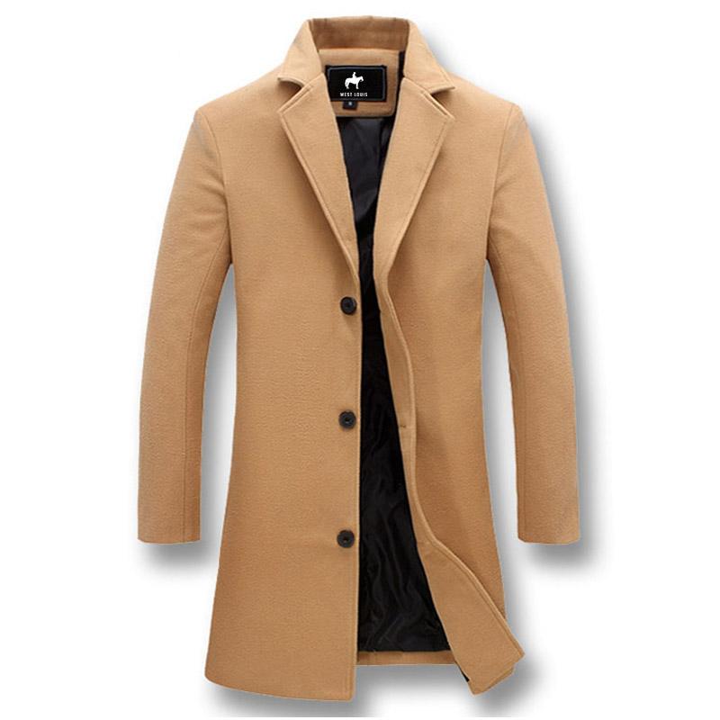 Men's Windproof Long Jacket