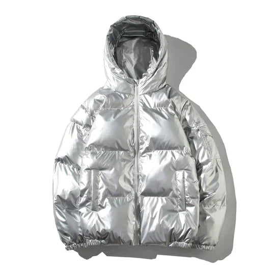 Men's Windproof Metallic Winter Jacket