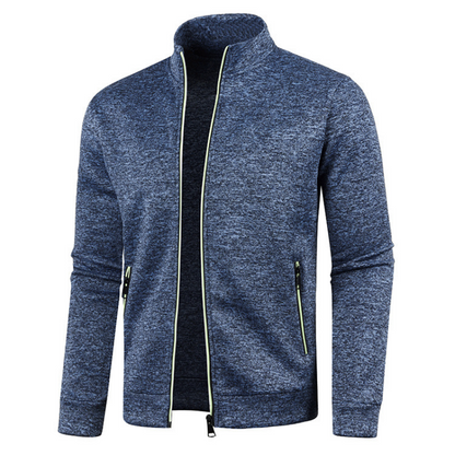 Men's Windproof Vest with Pockets and Standing Collar
