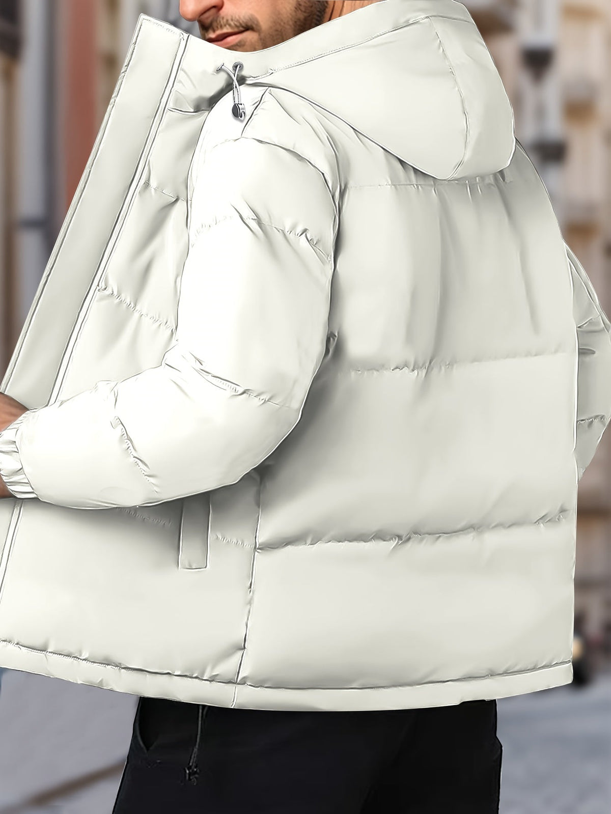 Men's Windproof Winter Jacket with Hood